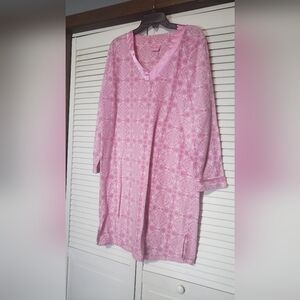 Vintage Pink Laundry Ladies Satin Trimmed Nightgown Large